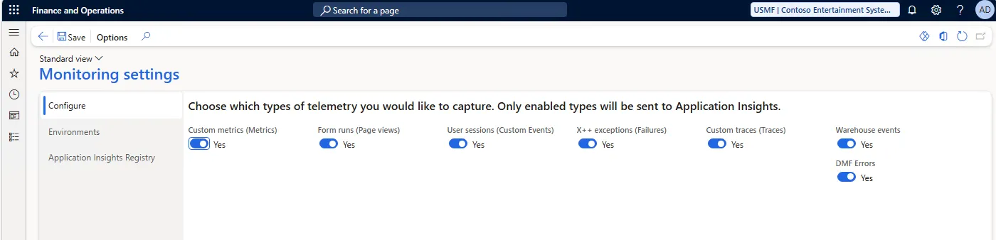 Configure